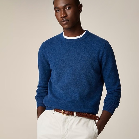 J. Crew Navy Cashmere Blend Crewneck Pullover Small - Picture 1 of 6
